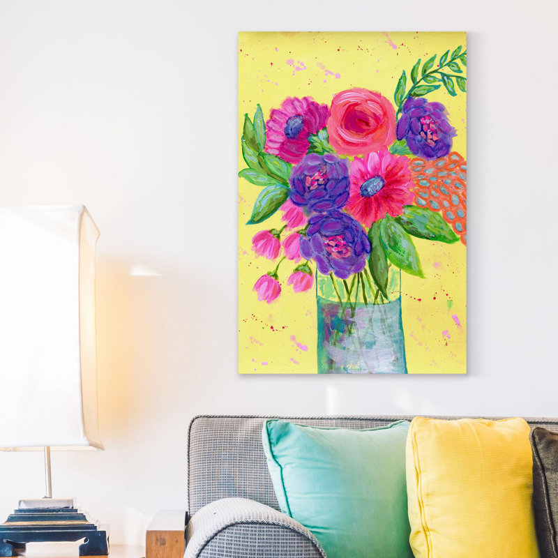 «Hello Yellow», reproduction sur toile tendue, H 30 po x l 20 po x P 1,5 po