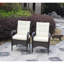 Chaises de salle à manger 2 pièces avec coussins Liberatore (coussin beige)