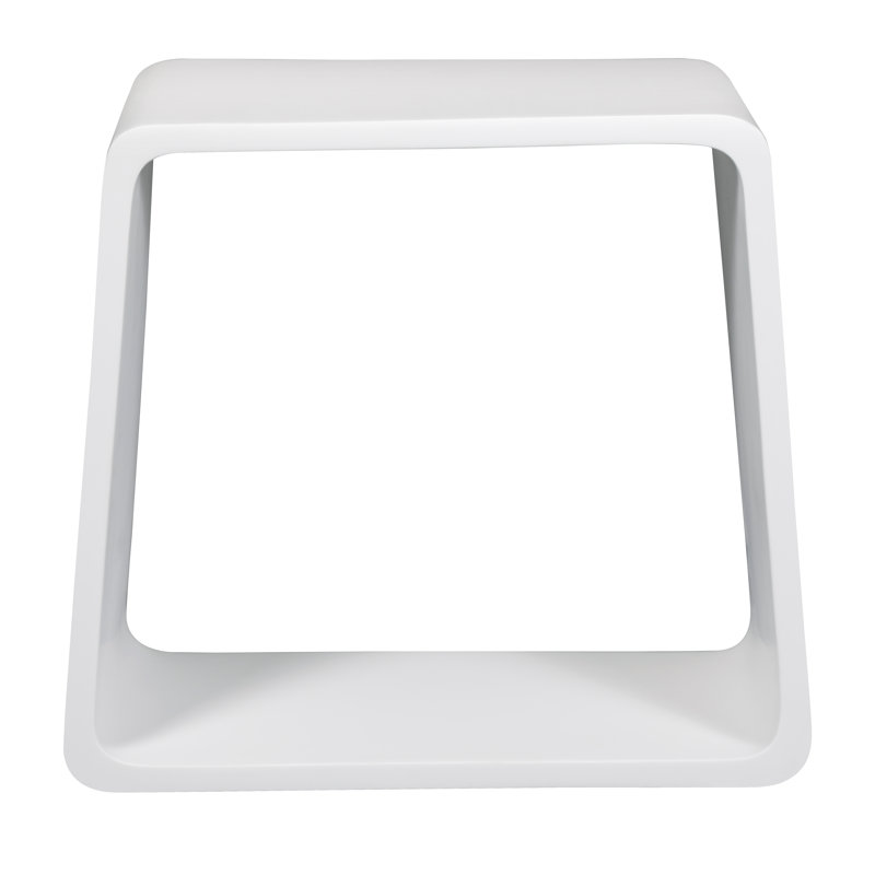 18.5'' W Solid Surface Resin Shower Bench, Satin White