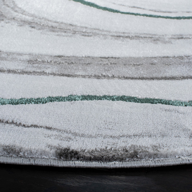Fluery Performance Abstract Rug, Round 4'