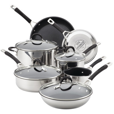 Ensemble de batterie de cuisine antiadhésif en aluminium 11 pièces Circulon Momentum