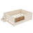 Full Size Bed with Built-in Bookshelves, Small Staircase, High-Quality Safety Rails & Trundle, Beige-373334164-373334174