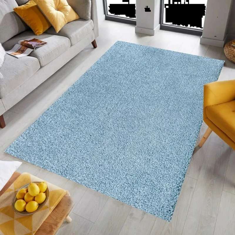 Solid Colour Shag Area Rug, Rectangle 200 x 290 cm