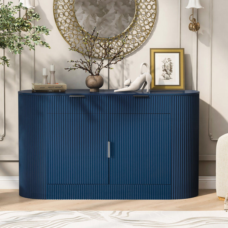Armoire de rangement moderne 55,1 ", Marine