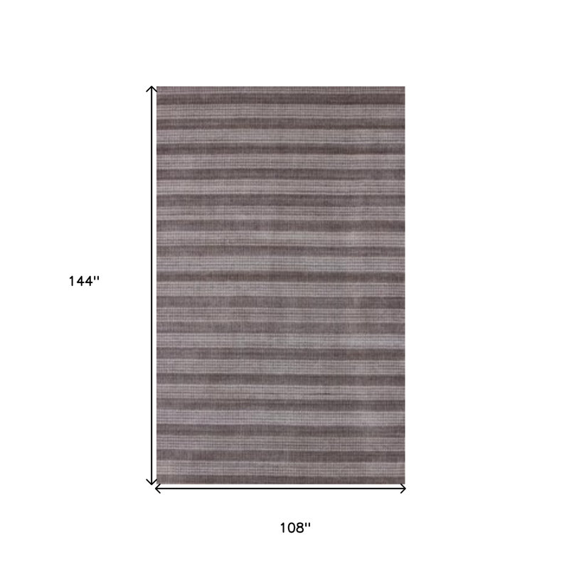 Tapis rouille et blanc tissé à la main 9 pi x 12 pi