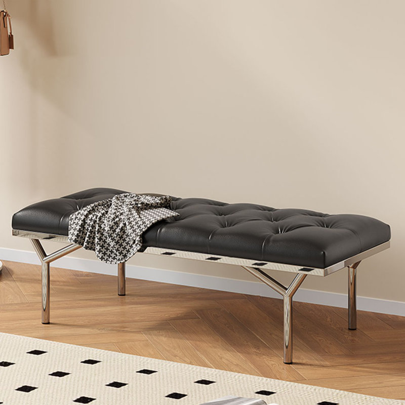Banc rembourré noir, Noir