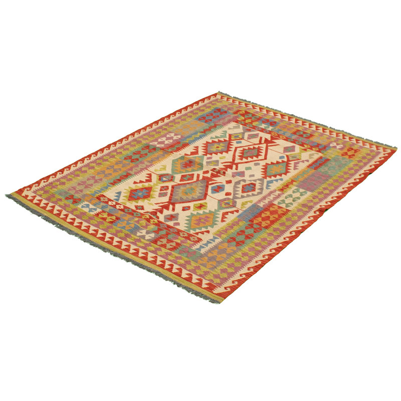 Tapis unique en laine noué à la main 5 pi x 6 pi 10 po New Age