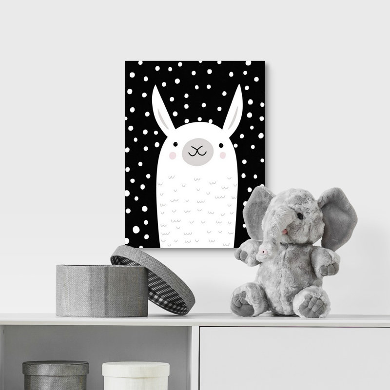 « mixed pattern », art llama Shear, Toile tendue, H 16 po x l 12 po x P 1,25 po