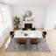 Stone Top Metal Base Dining Table
