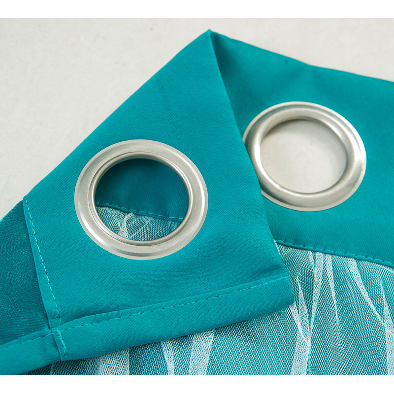 Paire de rideaux obscurcissant Hendrix, L 38 po x L 63 po, Turquoise