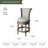 Maven Lane Pullman Stool with Fabric Upholstery-93617878-93617880-121594406