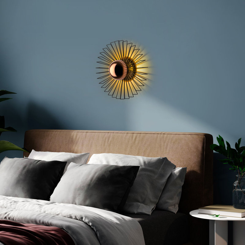 Modern Black Wall Lamp, Metal Body, 17.7 x 17.7 x 7.1 inches | Cap Size: Ø5.9 x 4.7 inches | Socket Type: 1 x G9 Max 8W, Bulb Not Included | Elegant Fixture for Living Room, Bedroom & Office Décor, IP20 Rated