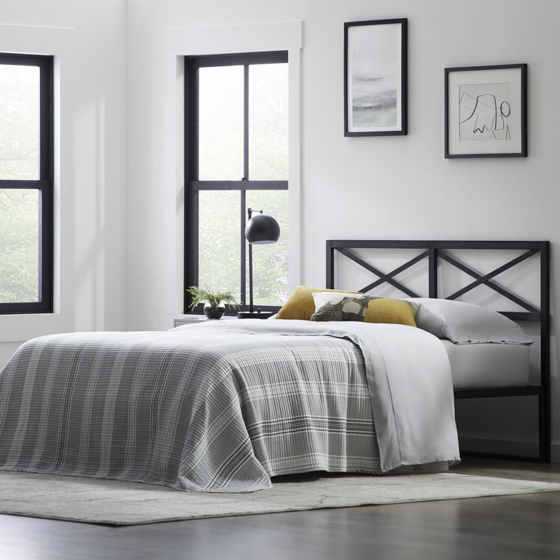 Taylor Headboard, California King Headboard, Metal Headboard, Black Metal Headboard