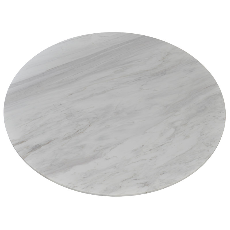 Table de bout en marbre véritable Diana, Noir, H 20,5 po x l 21,5 po x P 21,5 po, Bois