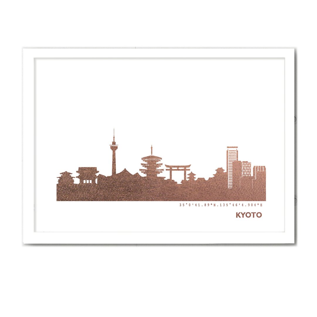 Gerahmtes Poster Kyoto Skyline