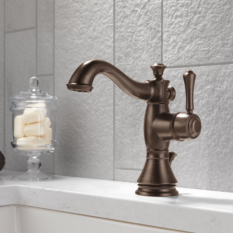 Robinet de salle de bain monotrou avec ensemble de bonde Cassidy™, Bronze vénitien