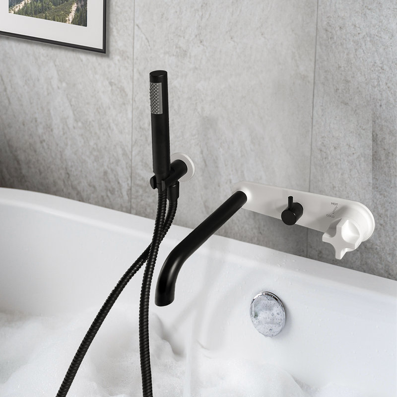 Douchette de baignoire murale de luxe avec douche à main