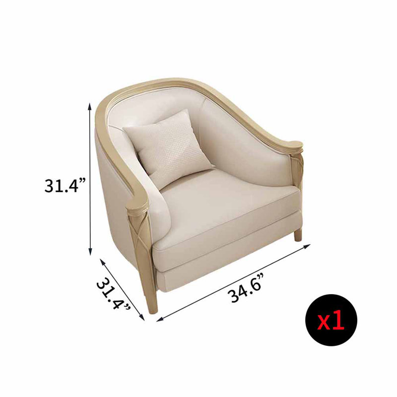 Fauteuil en cuir véritable French French