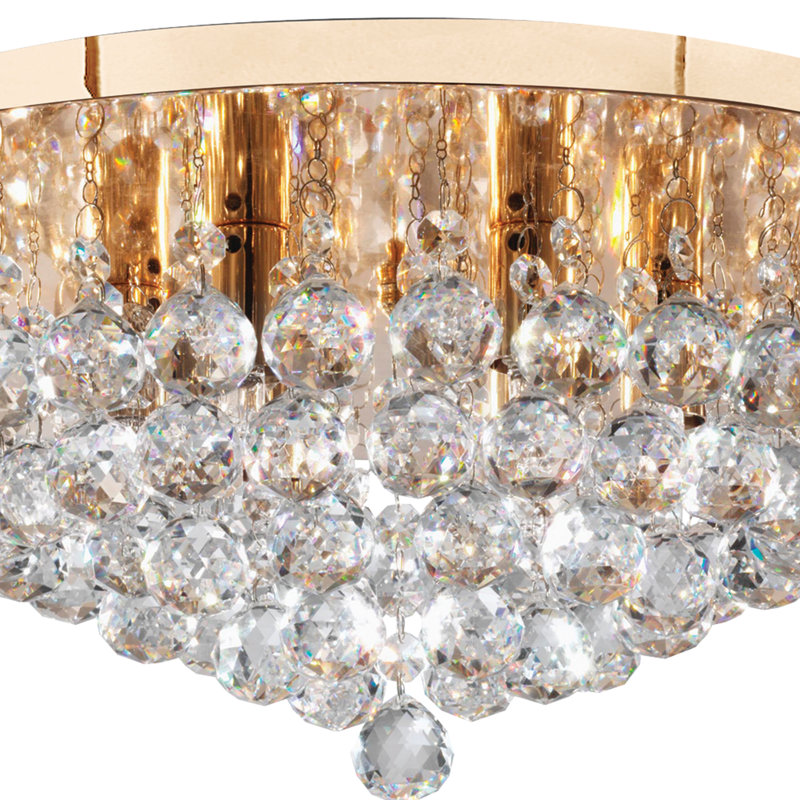 Kessler Glass Flush Mount, Gold