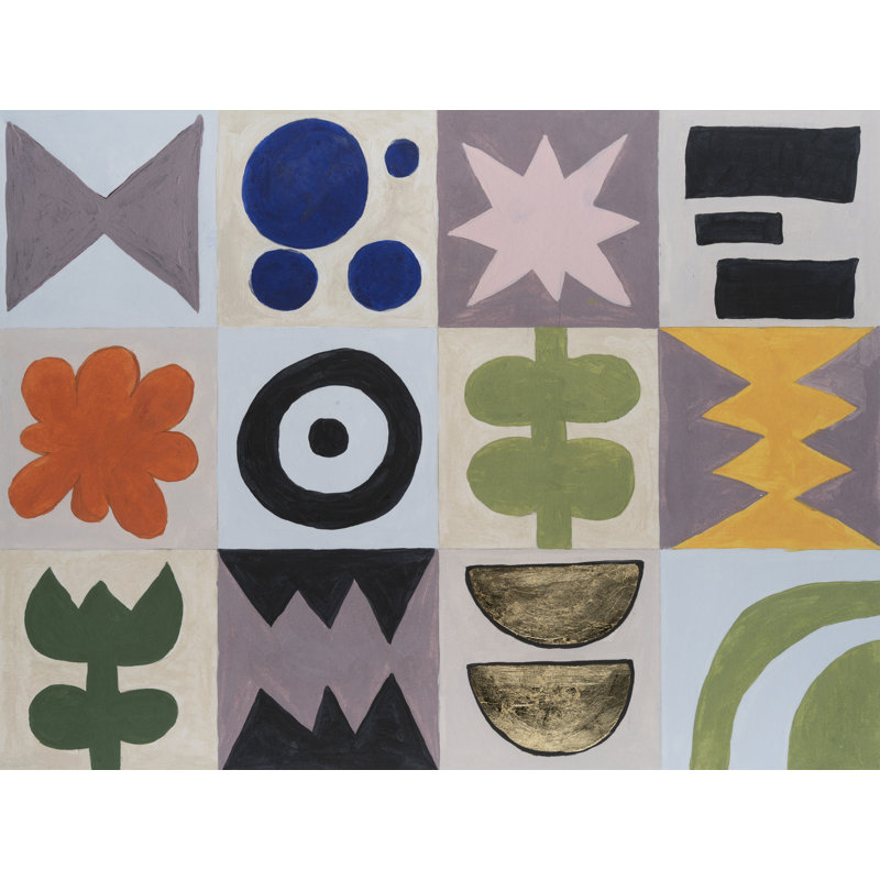 Tamaron Bohemian Shapes I by Michael Willett - Wrapped Canvas Print, 30 cm H x 46 cm W