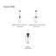 Luminaire suspendu noir mat à 1 lumière Fieldsboro 60 watts avec abat-jour en verre transparent-956053382