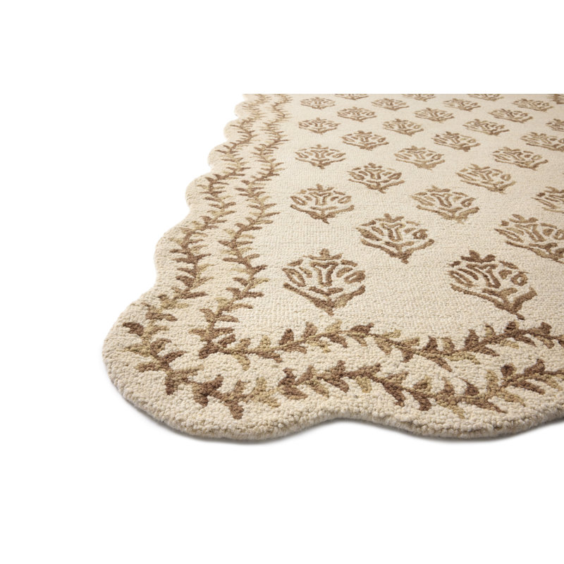 Rifle Paper Company x Loloi Lisette  Area Rug, Rectangle 5' x 7'6",  Ivory/Natural 