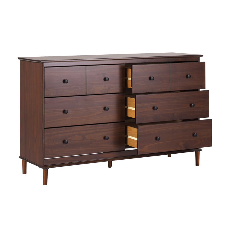Commode double 6 tiroirs Haney, Noyer