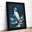 Egret Among Lilies Botanical - Framed Print-1490631588-1490631589