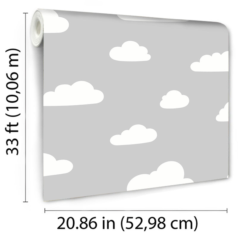 Papier peint nuages, Gris