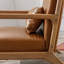 Fauteuil d'appoint de 25,78 po de largeur Mid-Century en similicuir avec coussin supplémentaire-1165218680