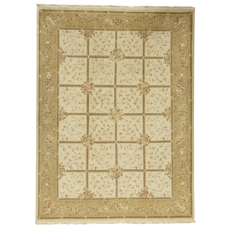Handmade Silk and Wool Area Rug