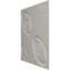 L 19 5/8 po x H 19 5/8 po Panneau mural décoratif 3D EnduraWall Maria, argent métallique (couvre 2,67 pieds carrés)-123525871