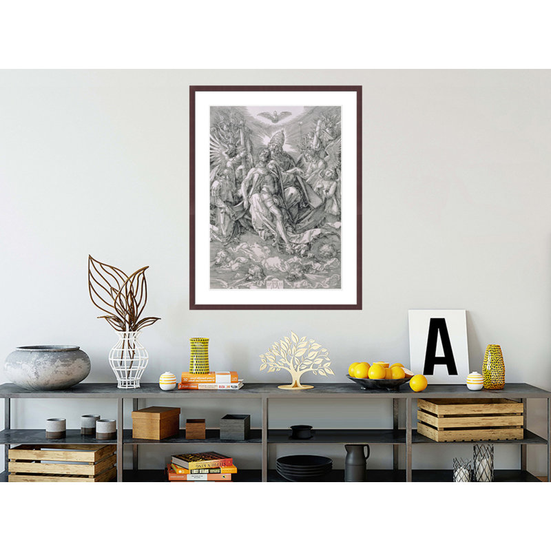 Le pub de la Sainte-Trinité (gravure sur bois) par Albrecht Dürer, impression giclée sur cadre, H 41,5 po x l 31,9 po