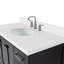 Cambridge X P 22 po P 36 po Coiffeuse en H avec comptoir en quartz blanc avec lavabo-970286456-1037056055