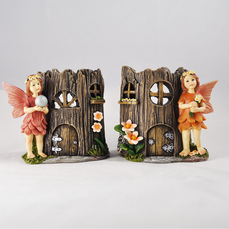 2 Piece Resin Tabletop Tealight Holder Set with Candle Included