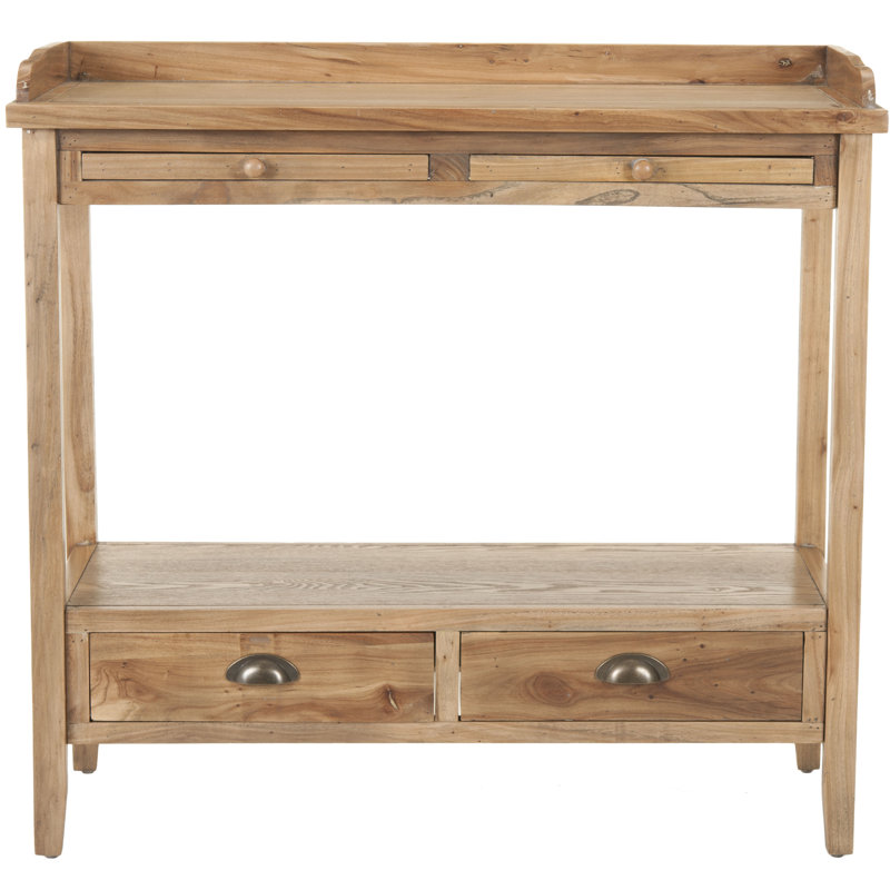 Dieuwer 35.8'' Solid Wood Console Table