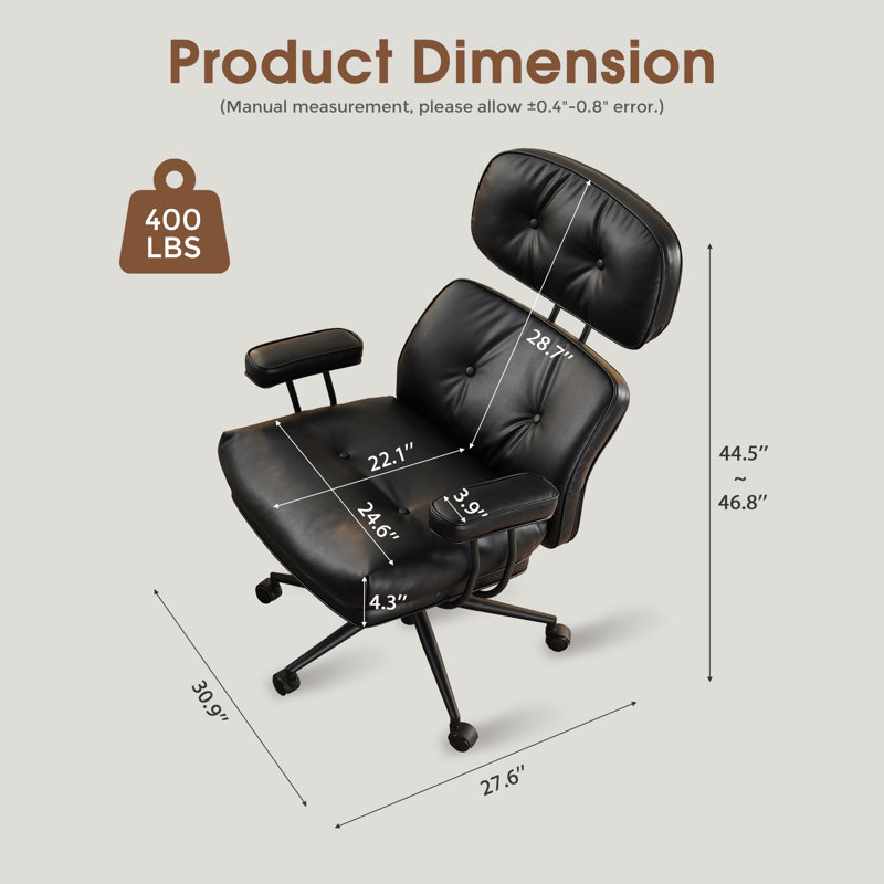 High Back Ergonomic Desk Chair, Breathable Office Chair With Lumbar Support And Rocking Function, Big And Tall Executive Pc Chair