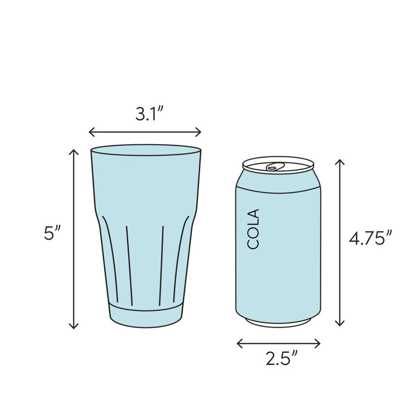 15 oz. Verre à boire, Bleu