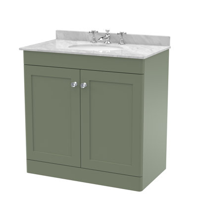 Classique 820mm Single Bathroom Vanity with Drop In Vitreous China Basin