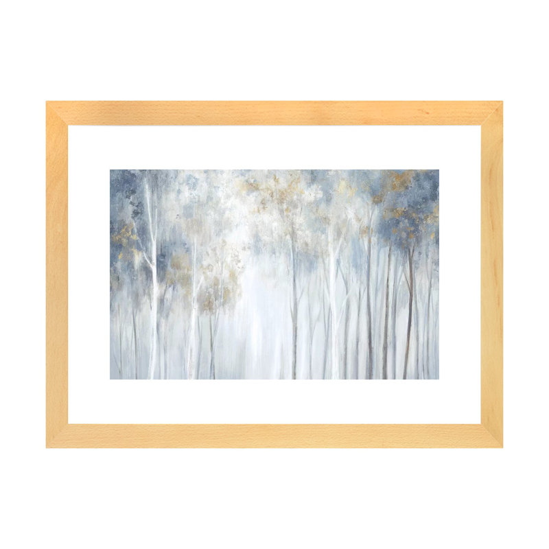 «Forest Magic» par Eva Watts - reproduction d'art, H 24 po x l 32 po x P 1 po, Toile avec cadre en bois beige, Blanc