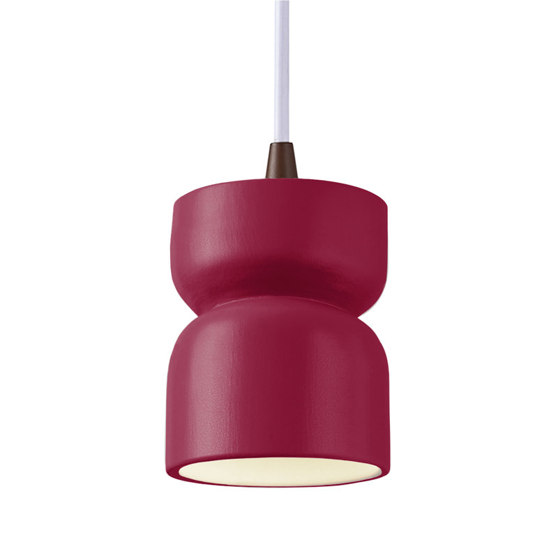 Luminaire suspendu simple Nysta, Cerise, Bronze foncé