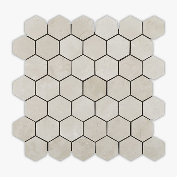 2" x 2" Marble Honeycomb Mosaic Wall & Floor Tile