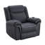 Domana Dark Blue Polished Microfiber Power Nirion Recliner With Lift