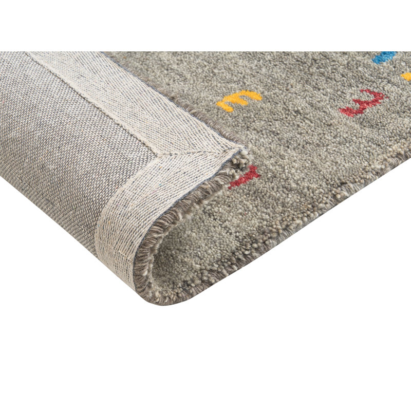 Powelton Solid Colour Wool Hand Woven Area Rug, Rectangle 160 x 230cm
