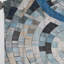Rideau bohémien bleu et blanc Medley - rideau moderne - velours obscurcissant - 1 panneau-107831626