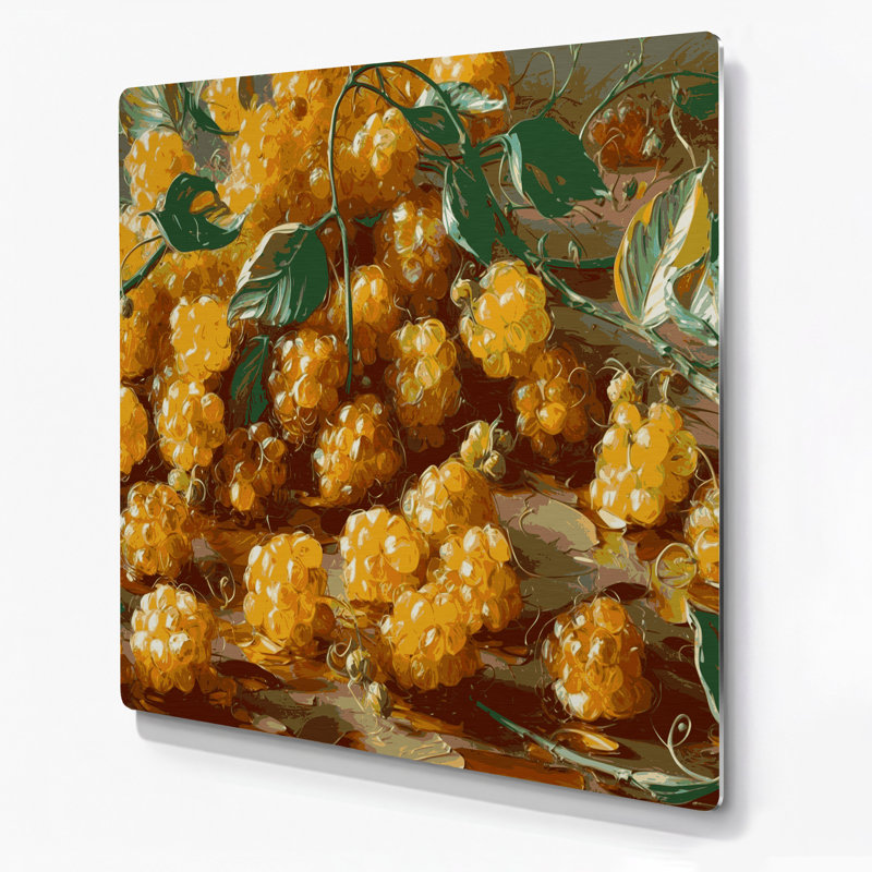 Art mural en métal brun framboise, H 32 po x l 32 po