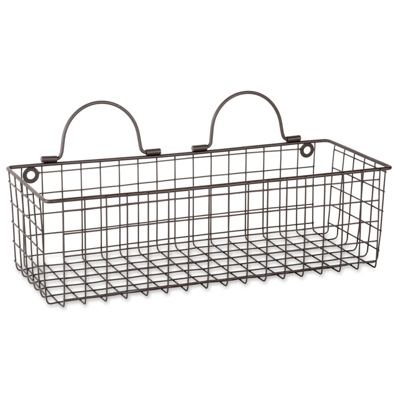 Rangement mural avec paniers Dorn, Bronze, l 17,73 po x H 5,1 po x P 6,7 po
