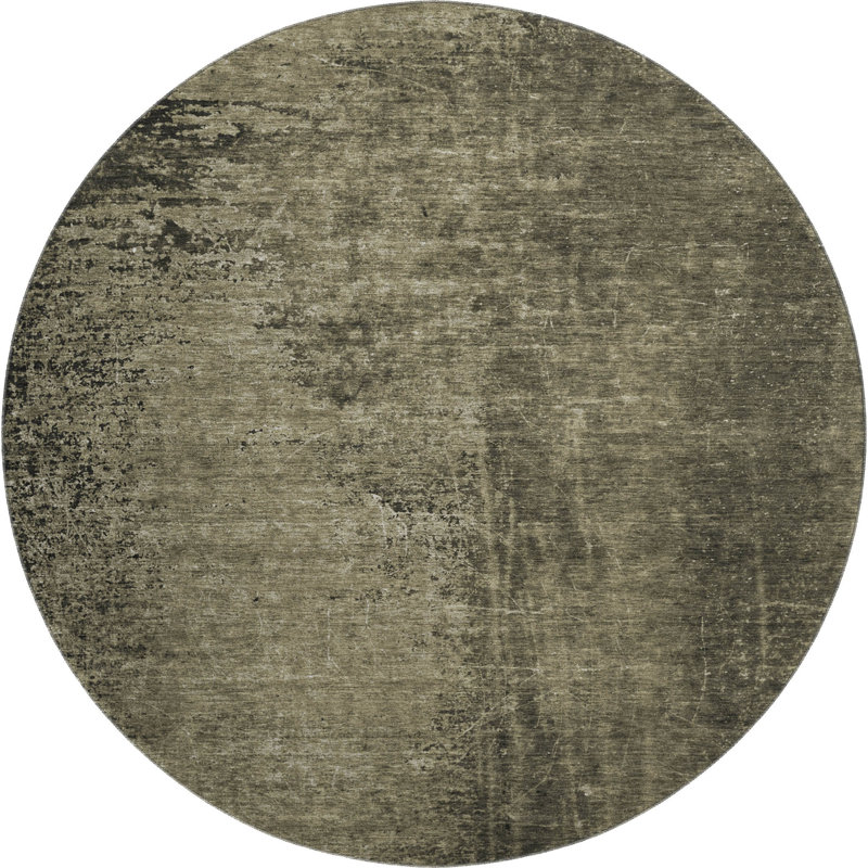 Premium Machine Washable Cerrito AMF554 Gray Rug, Round 8'