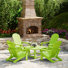 Ensemble de conversation Adirondack pour l'extérieur avec table basse carrée 5 pièces Laguna