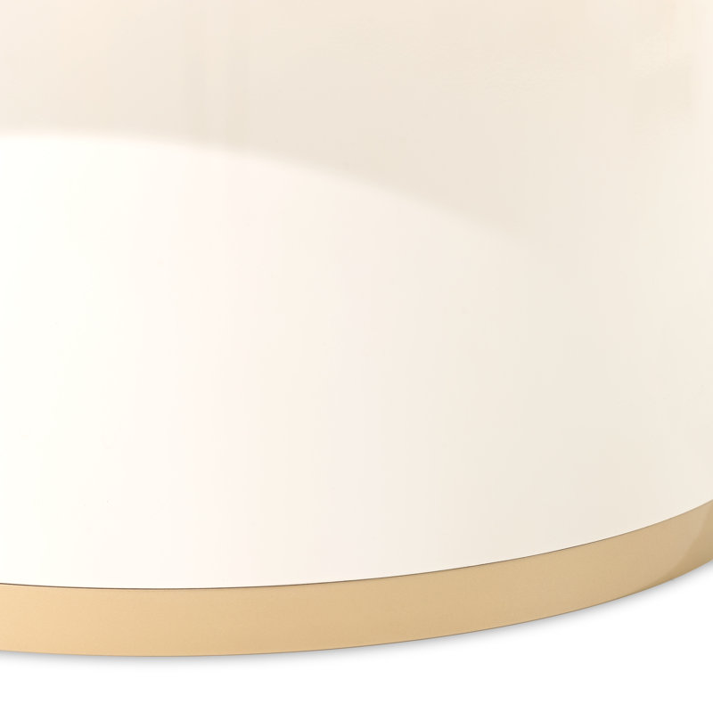 Gineverra Rectangular Cocktail Table - Ivory/Gold